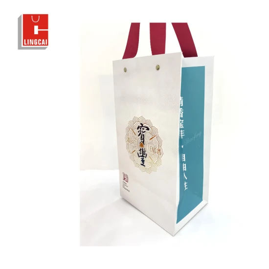 Custom Printed Logo White Paper Bag with Handle Factory Price Shopping Paper Bag