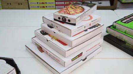 Custom Sizes 12 14 18 ′ Inch Delivery Food Packaging Pizza Corrugated Paper Pizza Boxes