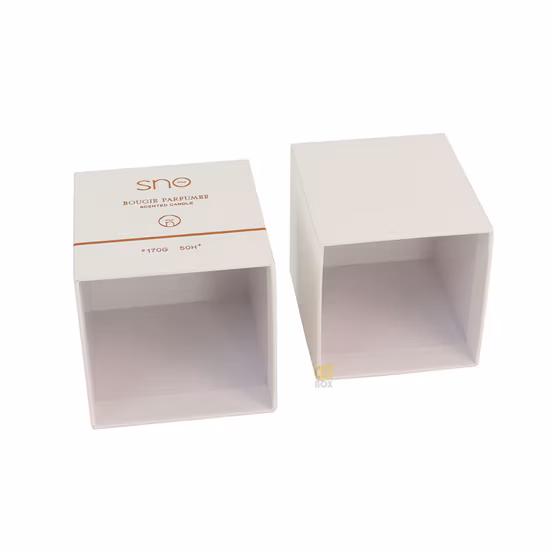 Factory Direct Fragrance Candle White Gift Box Printed Logo.