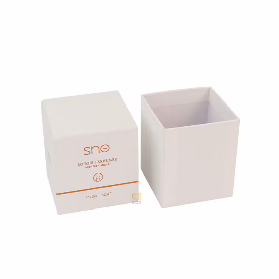 Factory Direct Fragrance Candle White Gift Box Printed Logo.