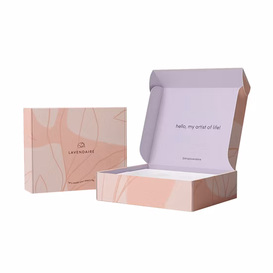 Recycled Double Sides Logo Wigs Make up Gift Cardboard Shipping White Cosmetic Packaging Mailer Printed Custom Box