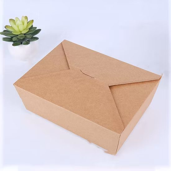 Custom Eco Friendly Disposable Fry Fried Chicken Take out Paper Fries Fast Food Delivery Packaging Box
